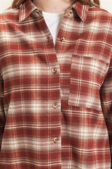 Flannel Button Up Top