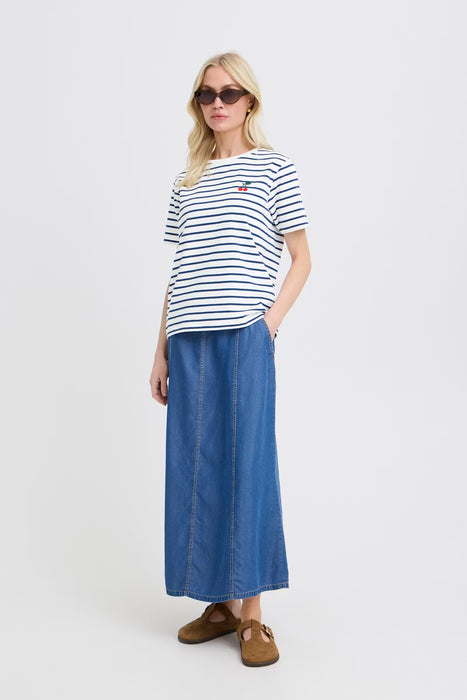 Striped Tshirt Cherry Accent
