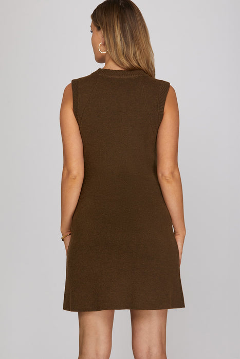 Sleeveless Sweater Dress