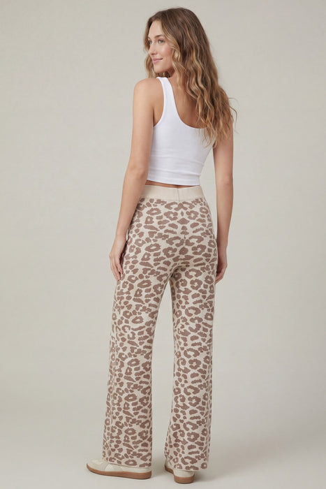 Leopard Print Sweater & Pants Set