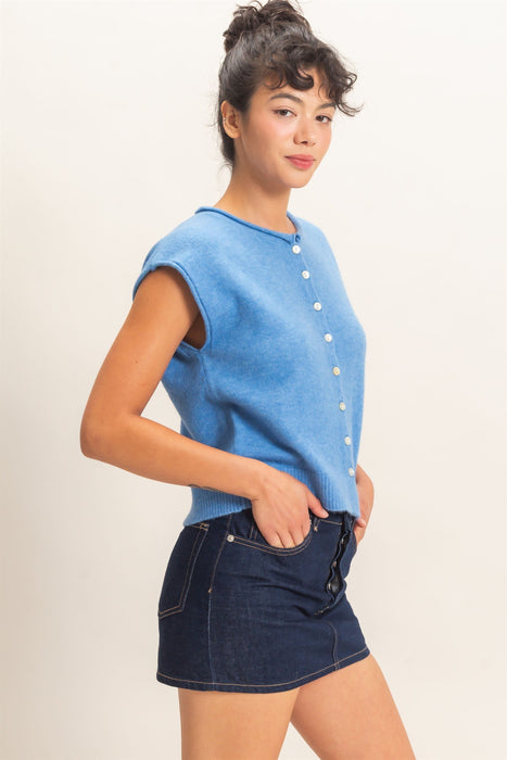 Button Down Sweater Vest