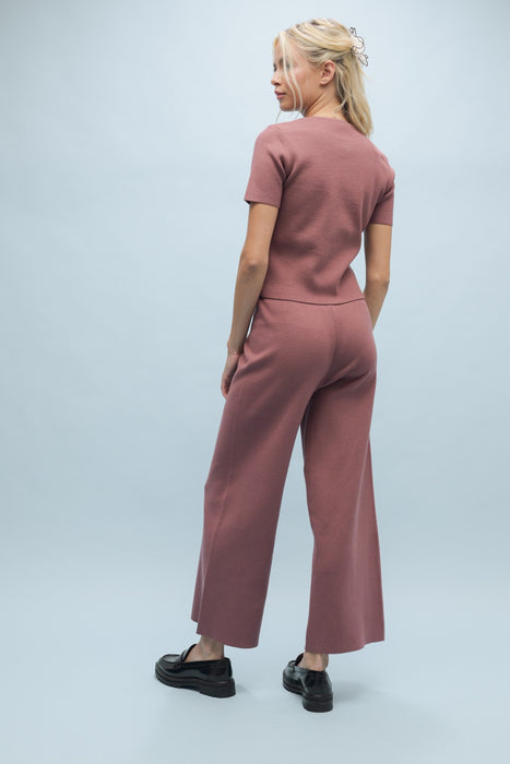 Sweater Set Top & Wide Leg Pant