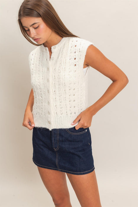Cable Knit Sweater Vest