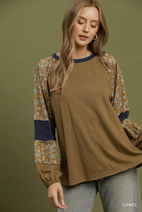 Floral Puff Sleeve Top