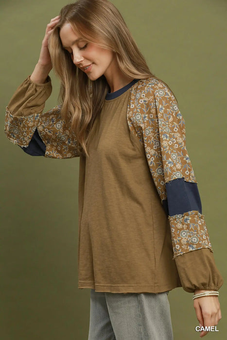 Floral Puff Sleeve Top