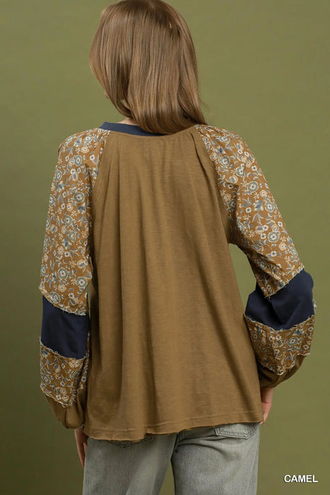 Floral Puff Sleeve Top