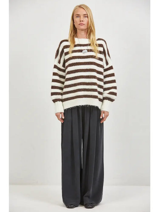 Ribbed Neck/Wrist Sweater