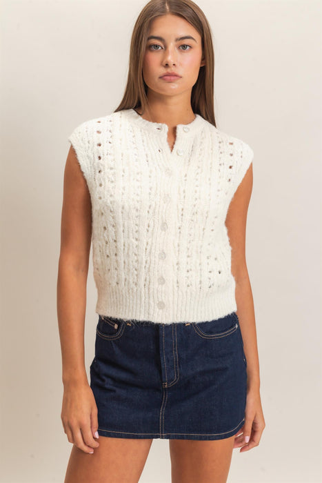 Cable Knit Sweater Vest