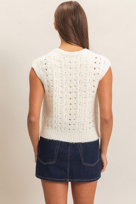 Cable Knit Sweater Vest