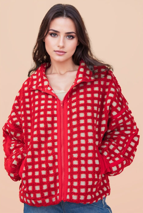 Square Print Sweater