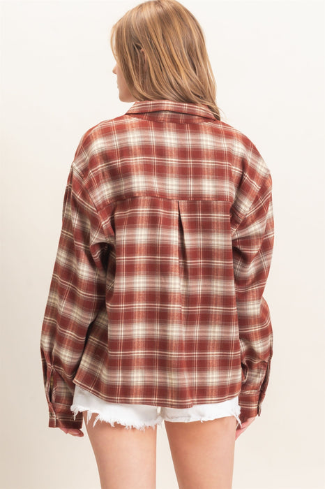 Flannel Button Up Top