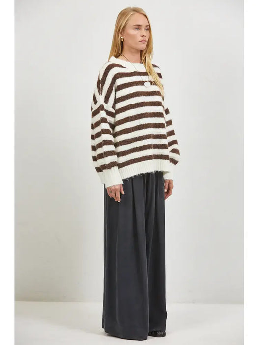 Ribbed Neck/Wrist Sweater