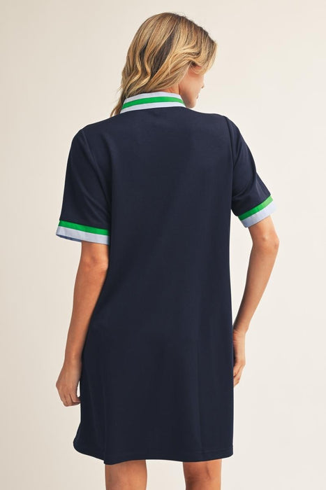 Quarter Zip Mini Dress