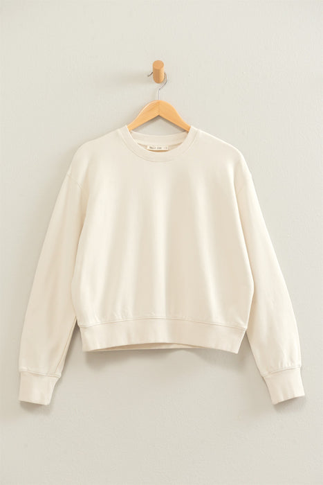 Acid Wash Crew Neck Sweatshirt
