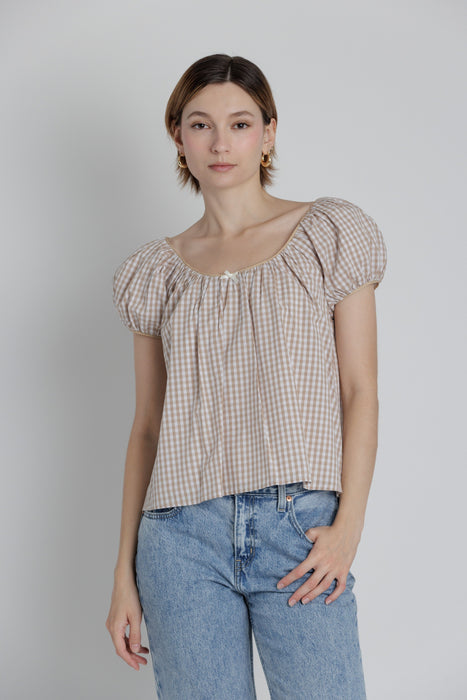 Gingham Baby Doll Top