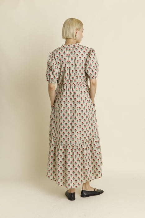 Midi Dress With Waist Ties