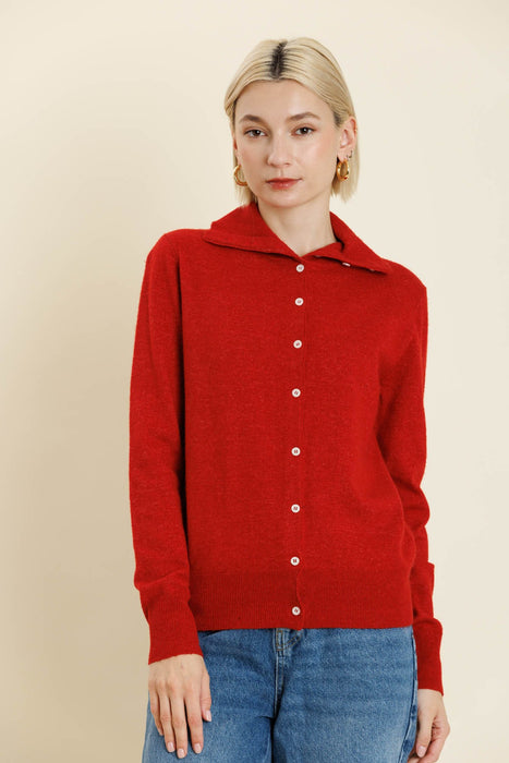 Roll Neck Cardigan