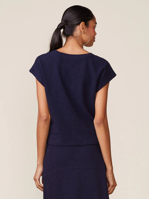 Textured Knit Short Sleeve Top