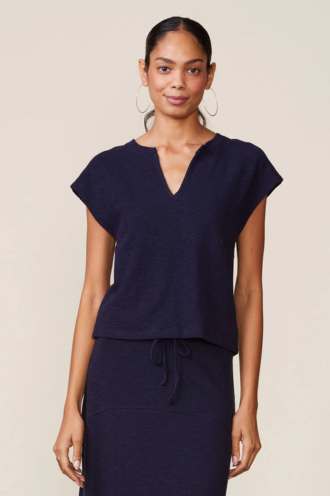 Textured Knit Short Sleeve Top