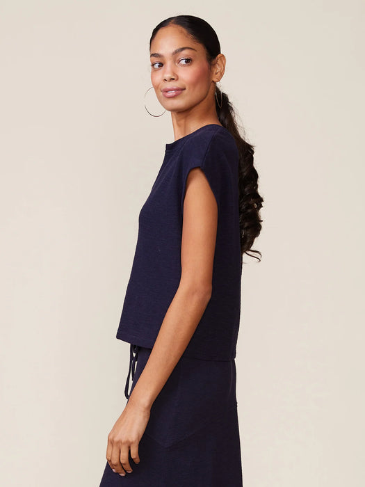 Textured Knit Short Sleeve Top