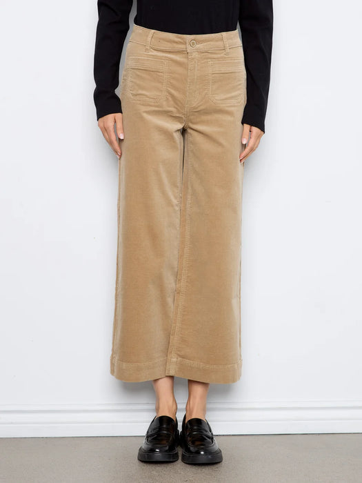 Cropped Wide Leg Corduroy Pant