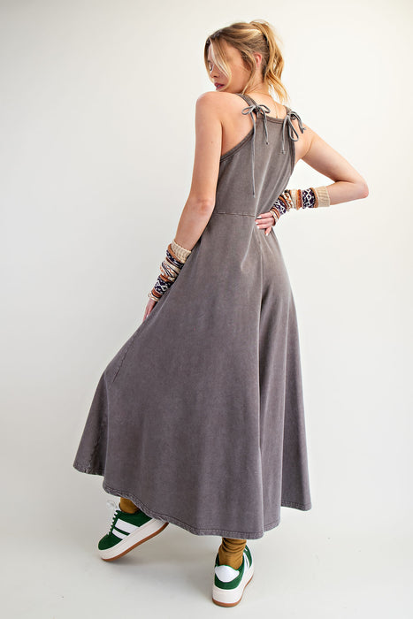 Sleeveless Button Down Wide Leg Jumpsuit