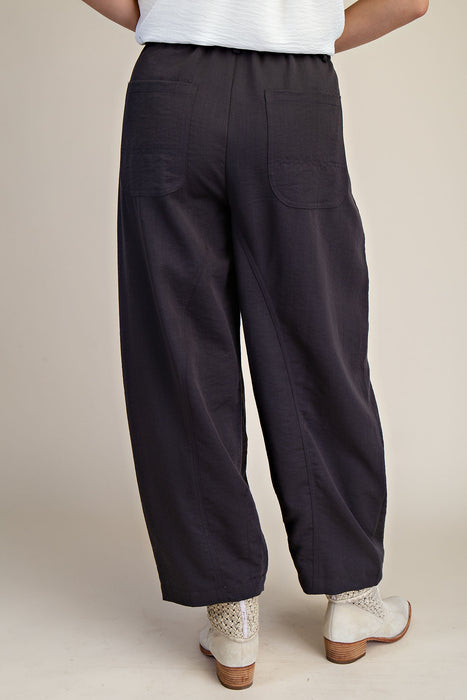 Woven Barrel Jeans