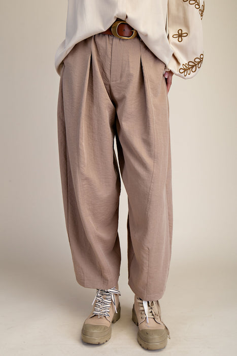 Woven Barrel Jeans