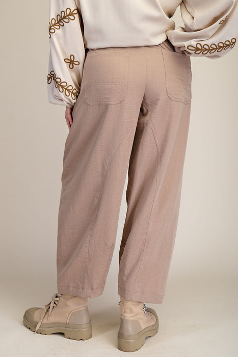 Woven Barrel Jeans