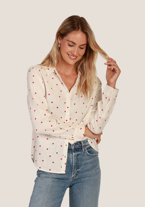 Hearts Embroidered Shirt