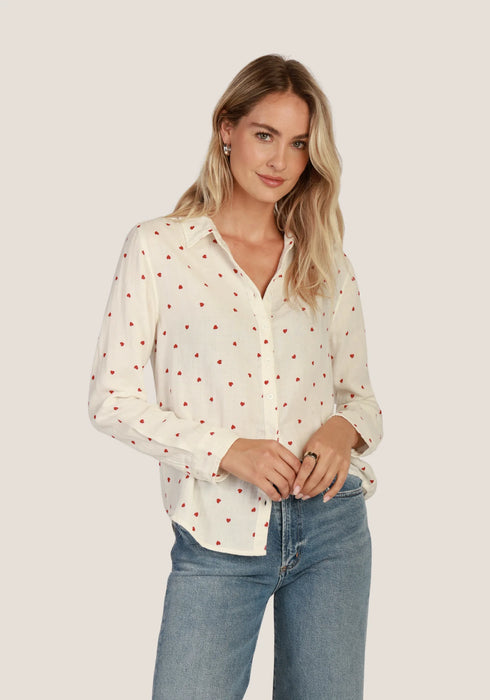 Hearts Embroidered Shirt