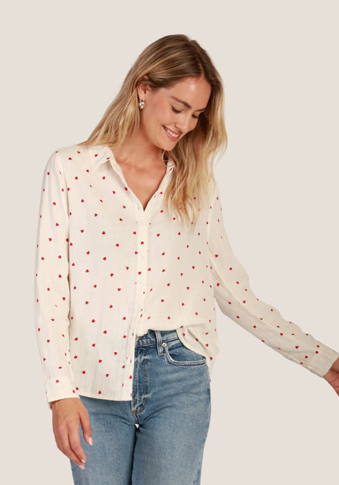 Hearts Embroidered Shirt