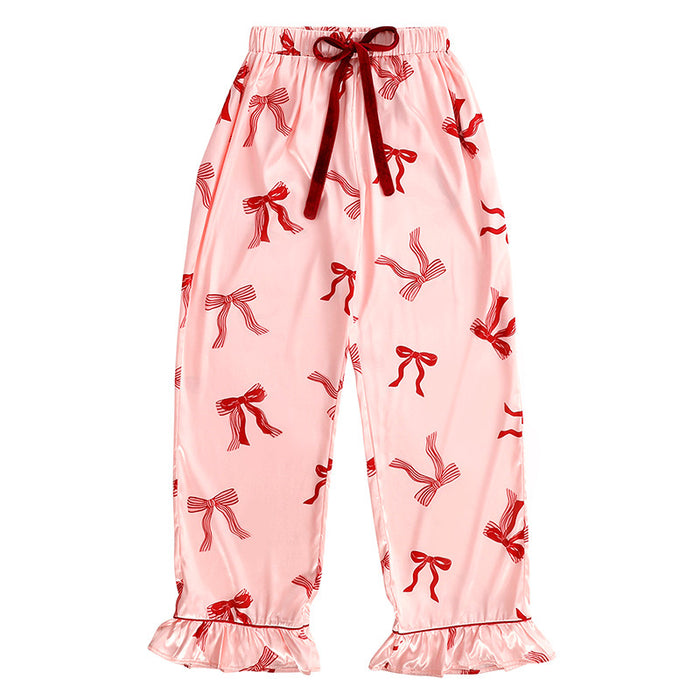 Satin Ruffles & Bows PJ Set
