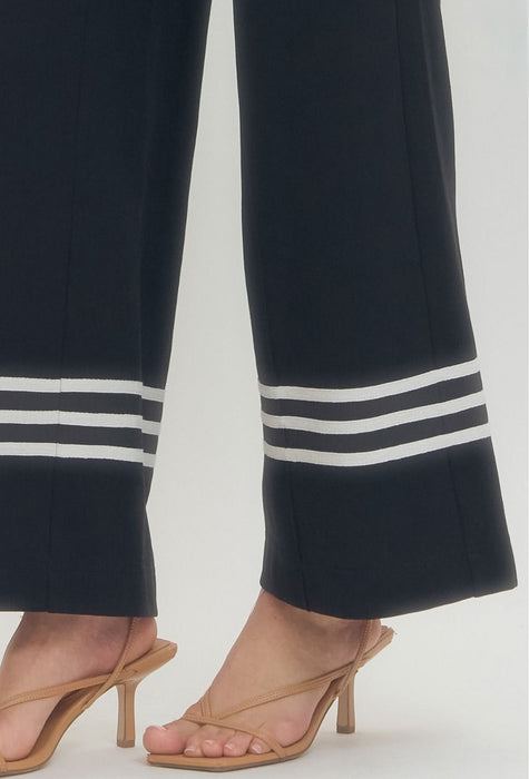 White Stripes Sweat Pants & Top Set