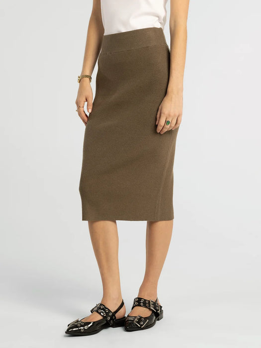 Ribbed Vest and Pencil Skirt Set