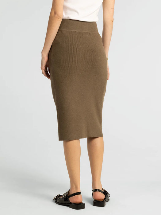 Ribbed Vest and Pencil Skirt Set