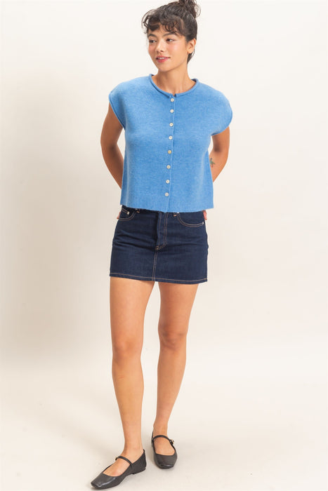 Button Down Sweater Vest