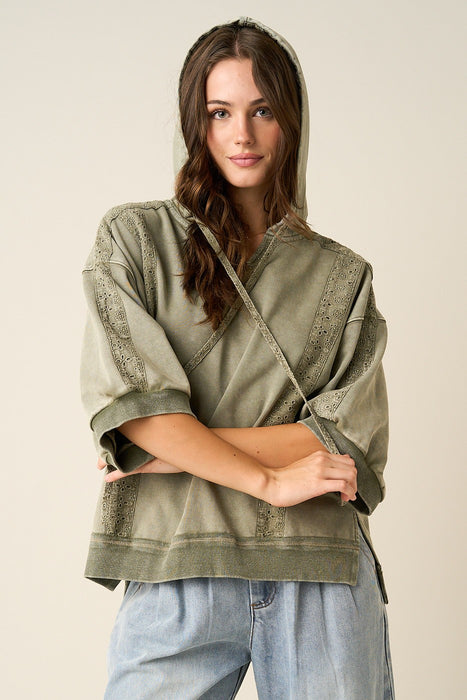 Short Sleeve Sweatshirt w/ Hood
