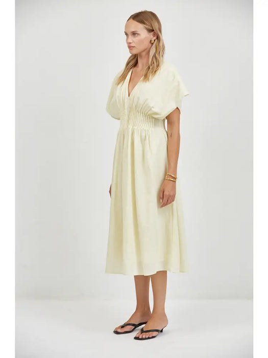 Short Sleeve V Neck Maxi Dress