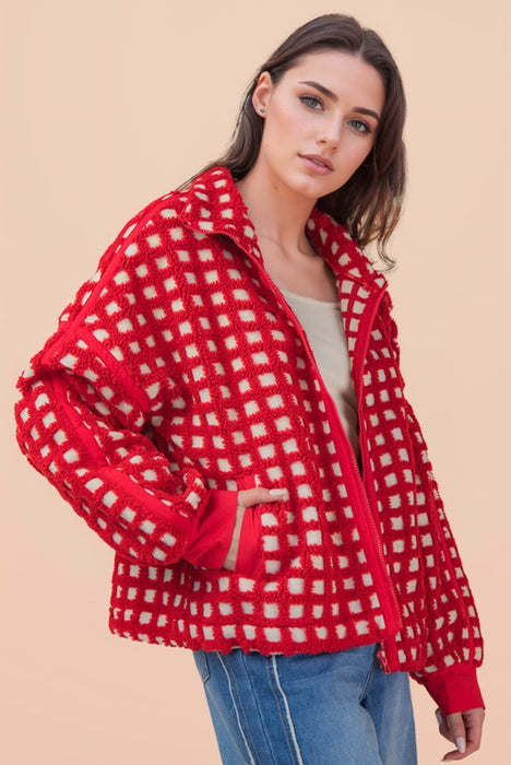 Square Print Sweater