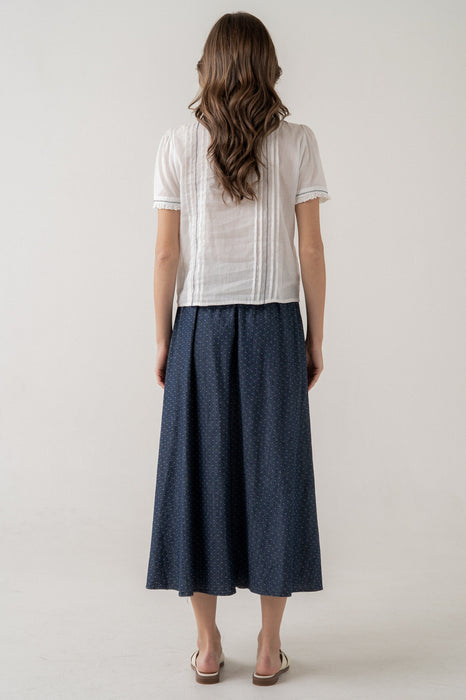Lace Trim Button Up Top