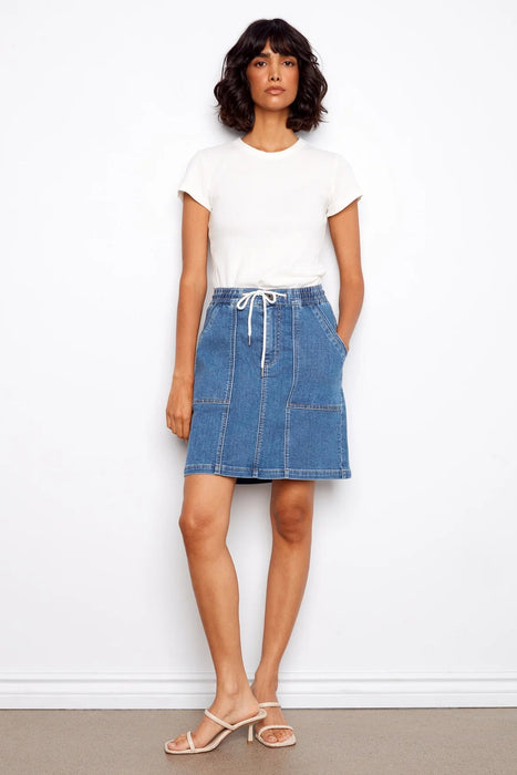 Drawstring Skort with Pockets