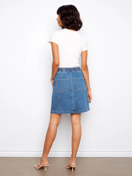 Drawstring Skort with Pockets