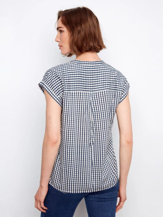 Gingham Short Sleeve Top