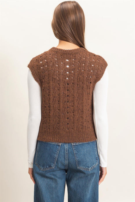 Cable Knit Sweater Vest