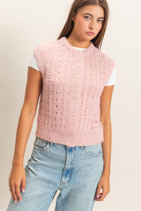 Cable Knit Sweater Vest