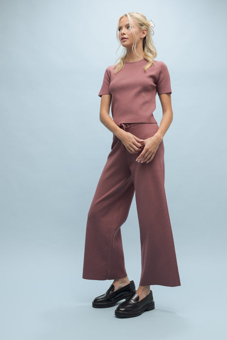 Sweater Set Top & Wide Leg Pant