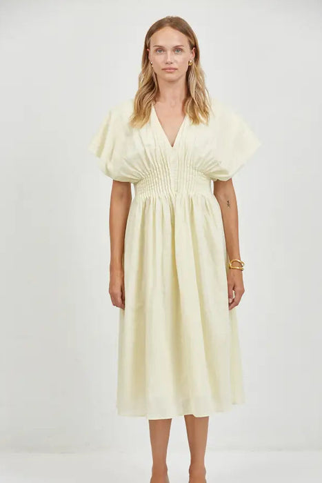 Short Sleeve V Neck Maxi Dress