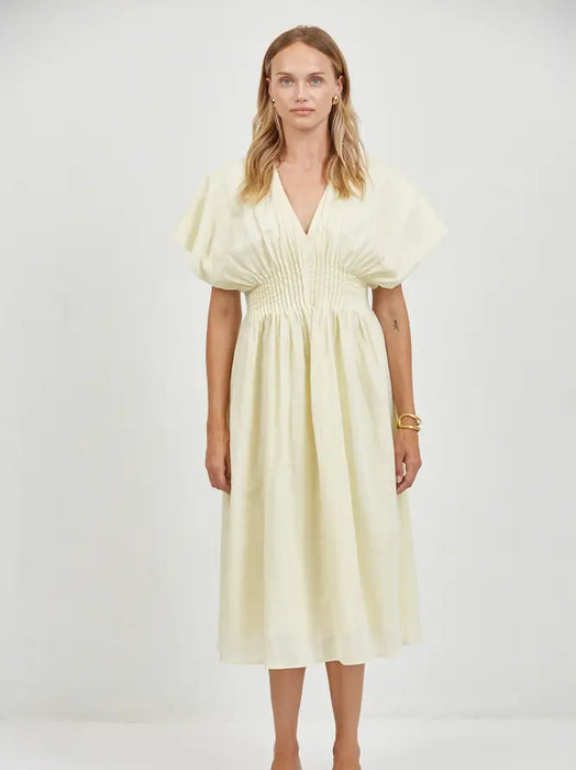 Short Sleeve V Neck Maxi Dress
