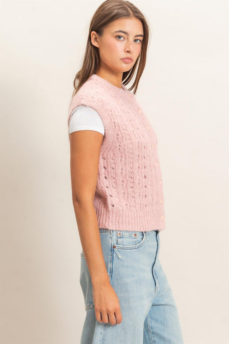 Cable Knit Sweater Vest
